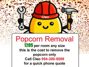 advertisement for popcorn ceiling removal 